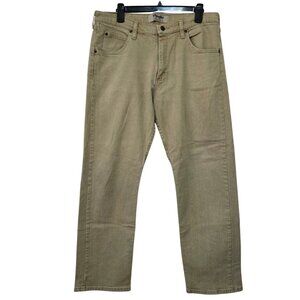 Wrangler Authentics Men's Tan Denim 5 Pocket Jeans 34/40